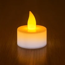 LED teamécses gyertya effektussal, meleg fehér, gombelemmel LED teamécses gyertya effektussal, meleg fehér, gombelemmel