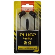 Maxell Plugz + Mic Fekete Fülhallgató