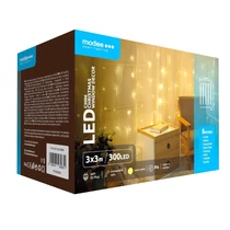 Modee Karácsonyi LED Dekoráció Fényfüggöny  Adapteres C3006(300LED/3m x 3m) warm