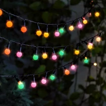 Napelemes kerti lampion LED függeszthető dekor szolár lámpa, 50 led, IP44, 7,9m