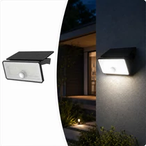 Napelemes LED reflektor mozgásérzékelővel - 500 lumen, IP44 kültéri fali lámpa