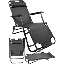 Összecsukható 2in1 nyugágy, és szék, strandra kertbe - állítható, párnás, erős