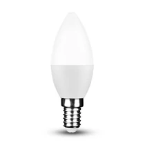 QTEC LED Izzó 5W E14 C37 Gyertya Fényforrás 4200K