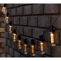 Retró Edison körte izzó forma LED Szolár Napelemes Dekor Lampion 10db 4,7m DS010