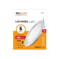 Trixline LED panel kerek beépíthető 6W 2700K
