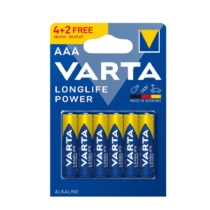 VARTA Longlife Power Alkáli Mikro elem AAA B4+2
