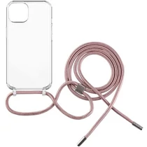 YOOUP CORD IPHONE 14 PRO MAX 6.7 ZSINÓROS TPU TOK CLEAR-ROSE GOLD