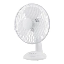 Asztali ventilátor Zelux 30 cm átmérővel, 3 fokozat, oszcilláló, fehér színben