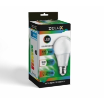 Zelux Led RGB A60 9W E27 dim with remote control