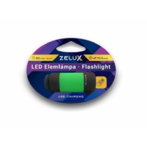 Zelux Led USB tölthető Elemlámpa 0,5W zöld