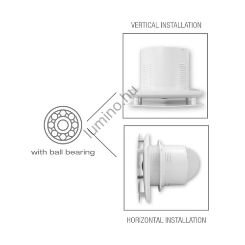 120mm Fürdőszobai Axiális Ventilátor – 16W, 2200 RPM, Golyóscsapágyas Motor