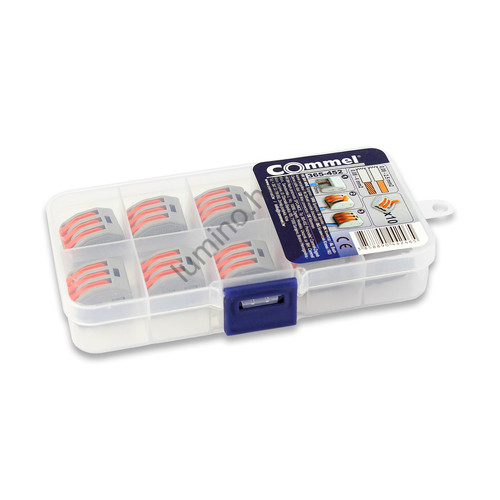 3-utas vezetékösszekötő szett, 0.2-4 mm2, 32A, 250V/4kV, 10 db-os kiszerelés