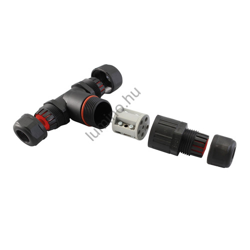 IP68 T-elágazó csatlakozó, 5 vezetékhez, 1-2,5 mm2 keresztmetszet IP68 T-elágazó csatlakozó, 5 vezetékhez, 1-2,5 mm2 keresztmetszet