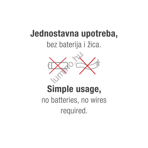 Kinetikus csengő éjszakai fénnyel, 36 dallam, 80 dB, 150 m hatótáv
