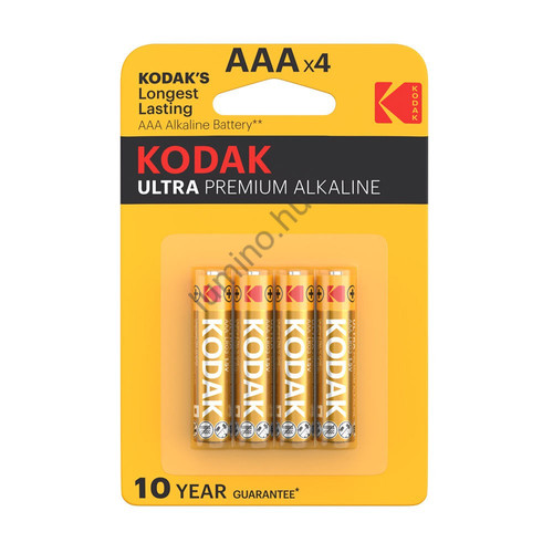 Kodak Ultra Premium Alkáli Tartós Mikro Elem AAA LR03 (1,5V) B4