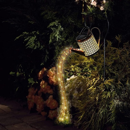 Napelemes locsolókanna LED lámpás, vízsugár-effekttel, meleg fehér IP44 Napelemes locsolókanna LED lámpás, vízsugár-effekttel, meleg fehér IP44