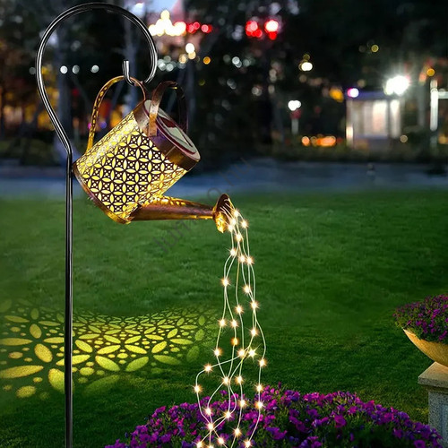 Napelemes locsolókanna LED lámpás, vízsugár-effekttel, meleg fehér IP44 Napelemes locsolókanna LED lámpás, vízsugár-effekttel, meleg fehér IP44