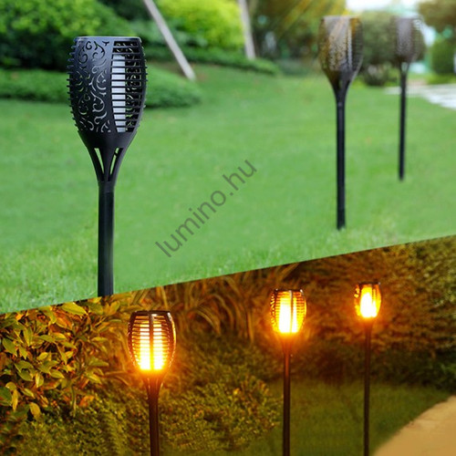 XXL 96 led Lángokat imitáló napelemes szolár nagyméretű energiatakaré LED lámpa