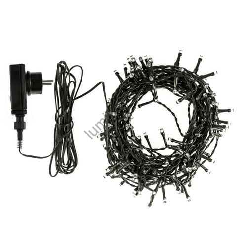 LED karácsonyi fényfüzér 120 LED, hidegfehér, 12 méter hosszú, IP44