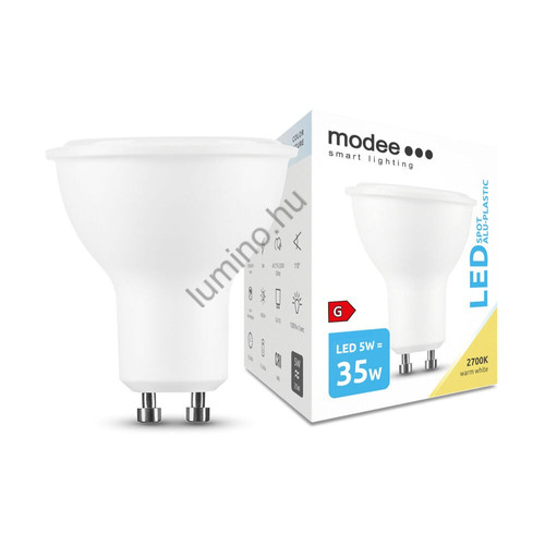 LED Izzó Spot Alu-Plastic 5W GU10 2700K