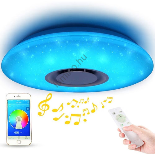 LED lámpa 24W RGB Bluetooth, okos mennyezeti világítás zenével és távírányítóval LED lámpa 24W RGB Bluetooth, okos mennyezeti világítás zenével és távírányítóval