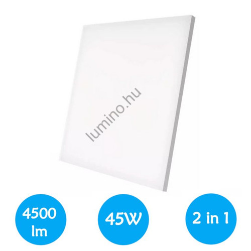 LED panel 45W 2in1 595 x 595 4000K falon kívüli / beépíthető (természetes fehér)