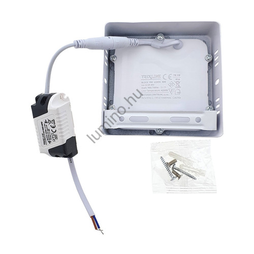 Led panel négyzet felszerelhető 9W 4200K (természetes fehér)