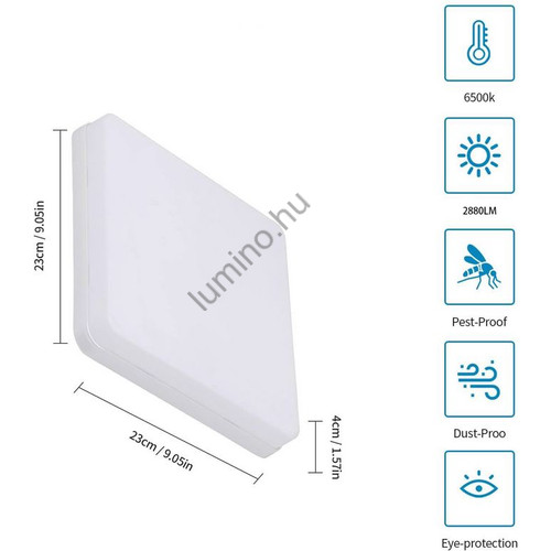 Mennyezeti lámpa 32W négyzet felszerelhető led panel keret nélküli dizájn Mennyezeti lámpa 32W négyzet felszerelhető led panel keret nélküli dizájn