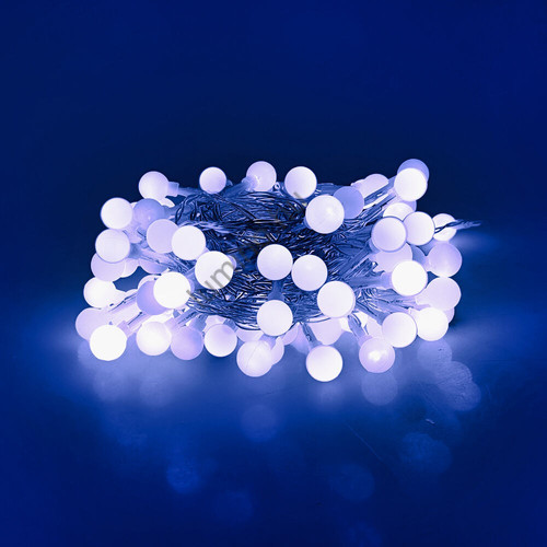 Modee Karácsonyi LED Fényfüzér Berry Plastic Adapteres (100LED/10m/10cm) cold
