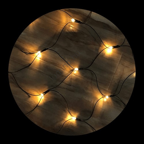 Karácsonyi 144 LED melegfehér Fényfüzér Háló 2x2 méter Adapteres