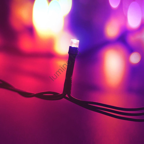 Karácsonyi 200 LED 20 méter színes Füzér Plastic - 8 program adapteres