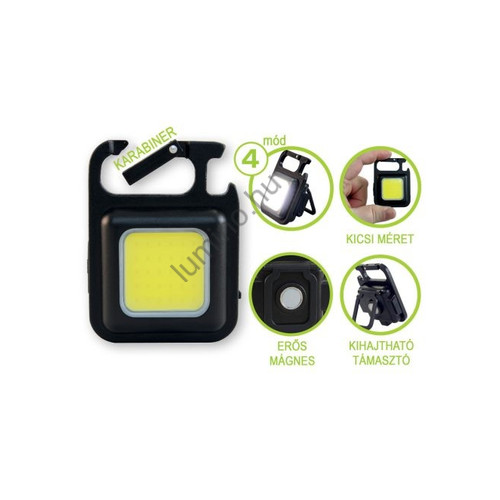 Multifunkciós mini COB LED lámpa – USB-s, kulcstartó, sörnyitó, mágneses Multifunkciós mini COB LED lámpa – USB-s, kulcstartó, sörnyitó, mágneses