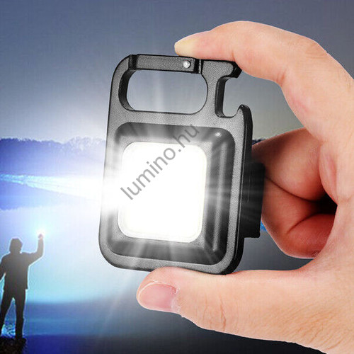 Multifunkciós mini COB LED lámpa – USB-s, kulcstartó, sörnyitó, mágneses Multifunkciós mini COB LED lámpa – USB-s, kulcstartó, sörnyitó, mágneses