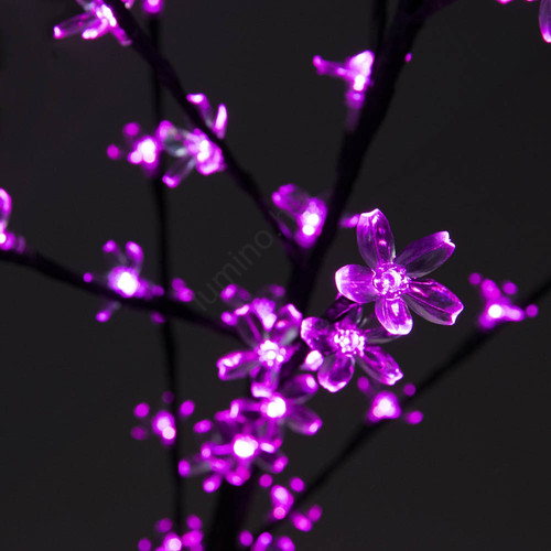 Napelemes fényfüzér, 50 LED, cseresznyefa virág design, lila Sakura, 5m, kültéri Napelemes fényfüzér, 50 LED, cseresznyefa virág design, lila Sakura, 5m, kültéri