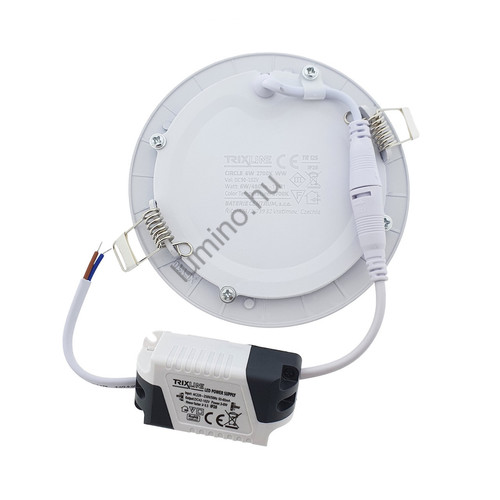 Trixline LED panel kerek beépíthető 6W melegfehér