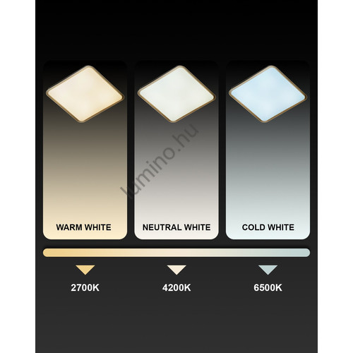 UNA 60W LED Mennyezeti Lámpa – 5700lm, 50x50cm, Állítható CCT (2700K-6500K) UNA 60W LED Mennyezeti Lámpa – 5700lm, 50x50cm, Állítható CCT (2700K-6500K)