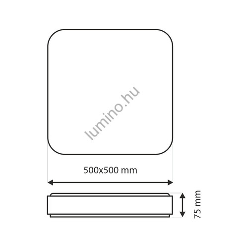 UNA 60W LED Mennyezeti Lámpa – 5700lm, 50x50cm, Állítható CCT (2700K-6500K) UNA 60W LED Mennyezeti Lámpa – 5700lm, 50x50cm, Állítható CCT (2700K-6500K)