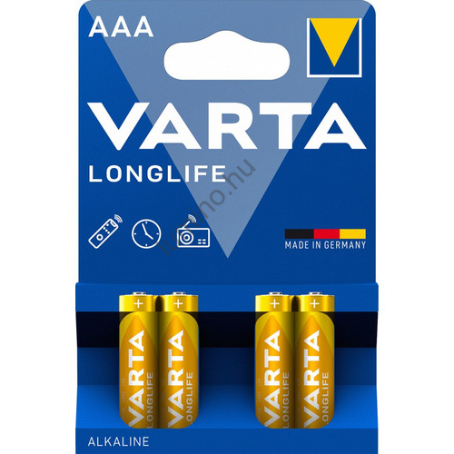 VARTA Longlife Alkáli mikro Tartós elem AAA B4