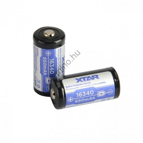 XTAR 16340 (CR123) 3,7V,650 MAH LI-ION AKKU VÉDELEMMEL