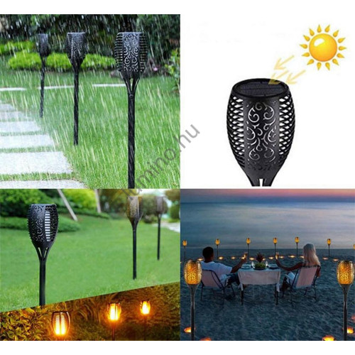 XXL 96 led Lángokat imitáló napelemes szolár nagyméretű energiatakaré LED lámpa
