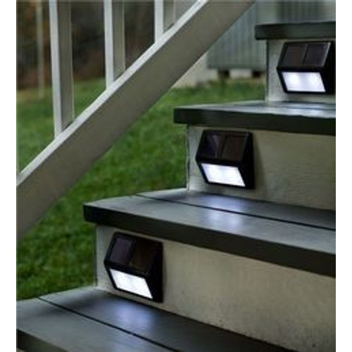 Zelux modern napelemes LED kültéri falilámpa, lépcsőlámpa, fényérzékelős -fekete Zelux modern napelemes LED kültéri falilámpa, lépcsőlámpa, fényérzékelős -fekete