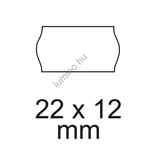 Árazószalag Fehér 1 soros 14,5m (22x12mm) 1200db/tekercs