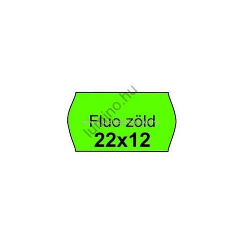 Arazószalag  FLUO Zöld árazószalag 22x12 (1200db/tek)