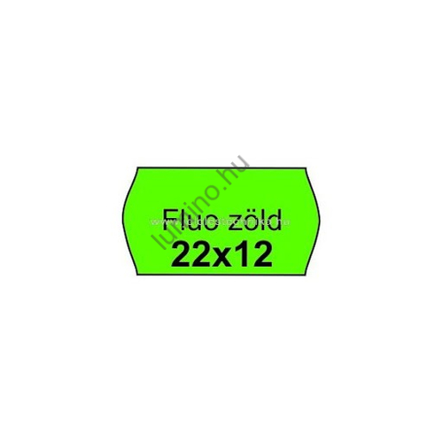 Arazószalag  FLUO Zöld árazószalag 22x12 (1200db/tek)