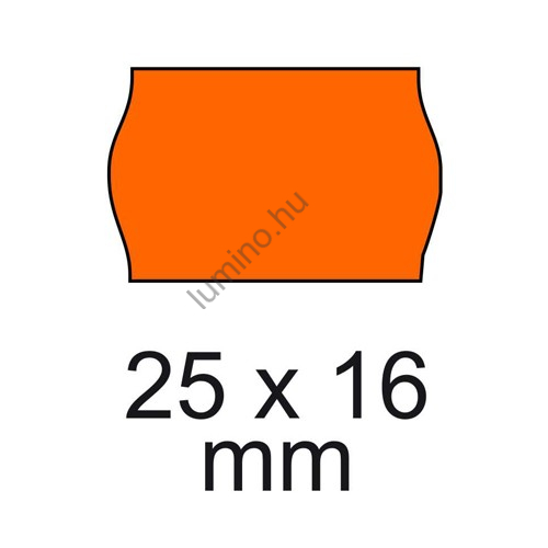 Árazószalag Narancs 2 soros  14,5m (25x16mm) 900db/tekercs