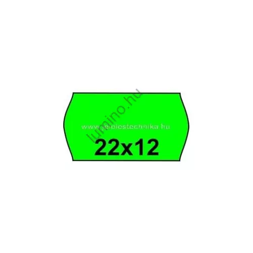 Árazószalag Zöld 1 soros 14,5m Pantone (22x12mm) 1200db/tekercs