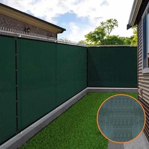 Árnyékoló háló belátásgátló 1,2x10 m, 200 g/m2 98% takarás, UV-álló zöld