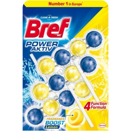 Bref Power active wc tisztító trió 3x50g Lemon