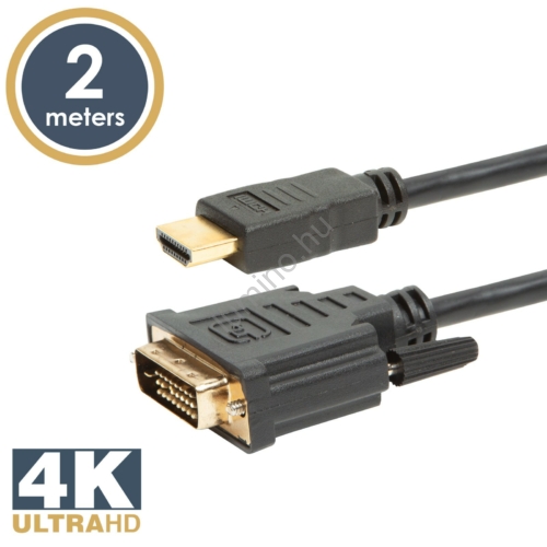 DVI - HDMI kábel 2M