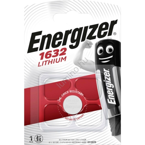Energizer CR1632 Lithium Gombelem 3V B1